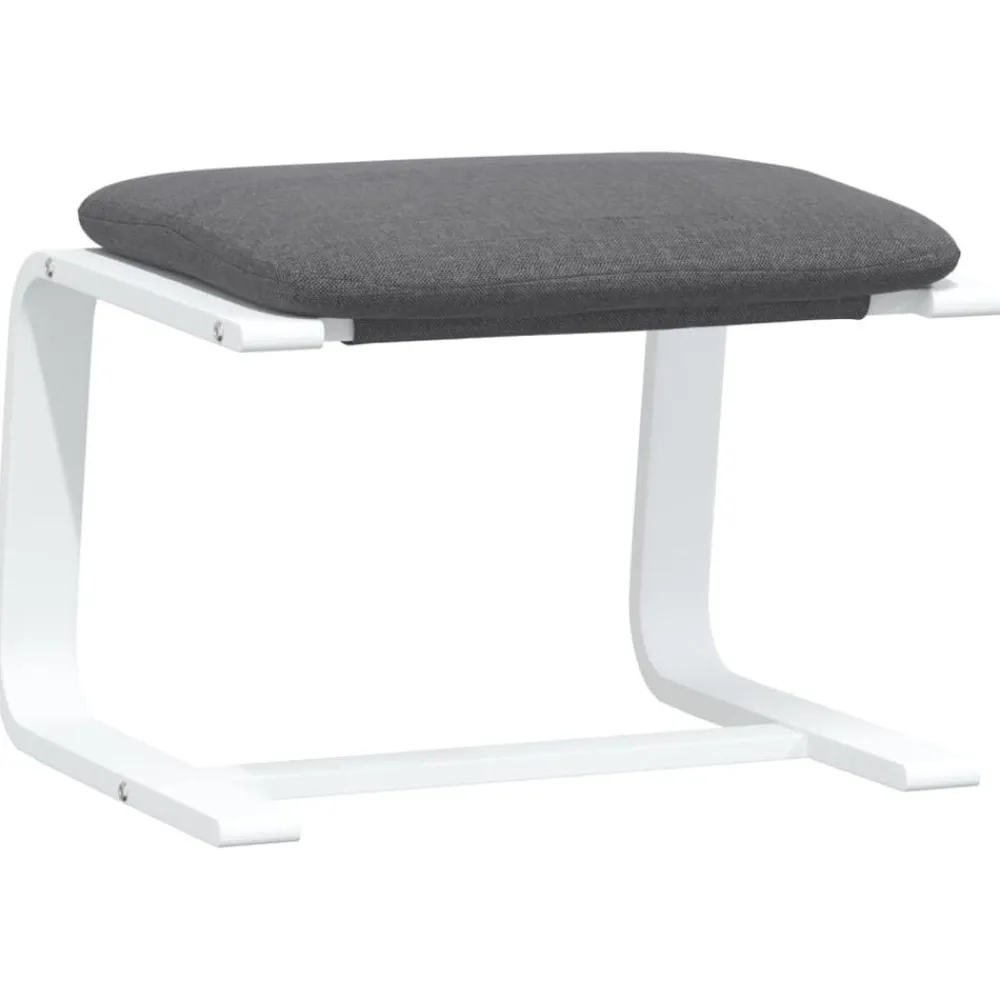 vidaXL Repose-pied Gris foncé 51x41x40 cm Tissu