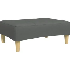 Poufs-vidaXL Repose-pied 77x55x31 cm tissu Gris foncé