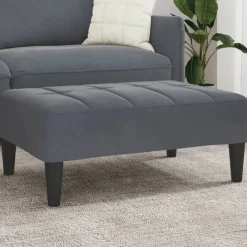 Poufs-vidaXL Repose-pied 77x55x31 cm velours Gris foncé