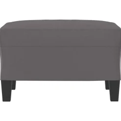 Poufs-vidaXL Repose-pied 60x50x41 cm Similicuir Gris