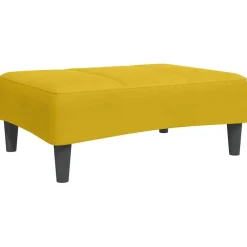Poufs-vidaXL Repose-pied 77x55x31 cm velours Jaune