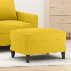 Poufs-vidaXL Repose-pied 60x50x41 cm Velours Jaune