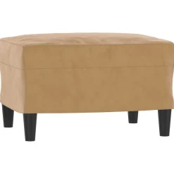 Poufs-vidaXL Repose-pied 60x50x41 cm Velours Marron