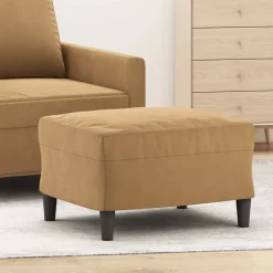 Poufs-vidaXL Repose-pied 60x50x41 cm Velours Marron