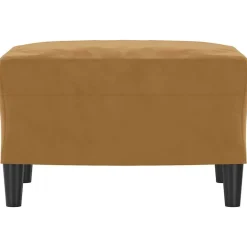 Poufs-vidaXL Repose-pied 60x50x41 cm Velours Marron