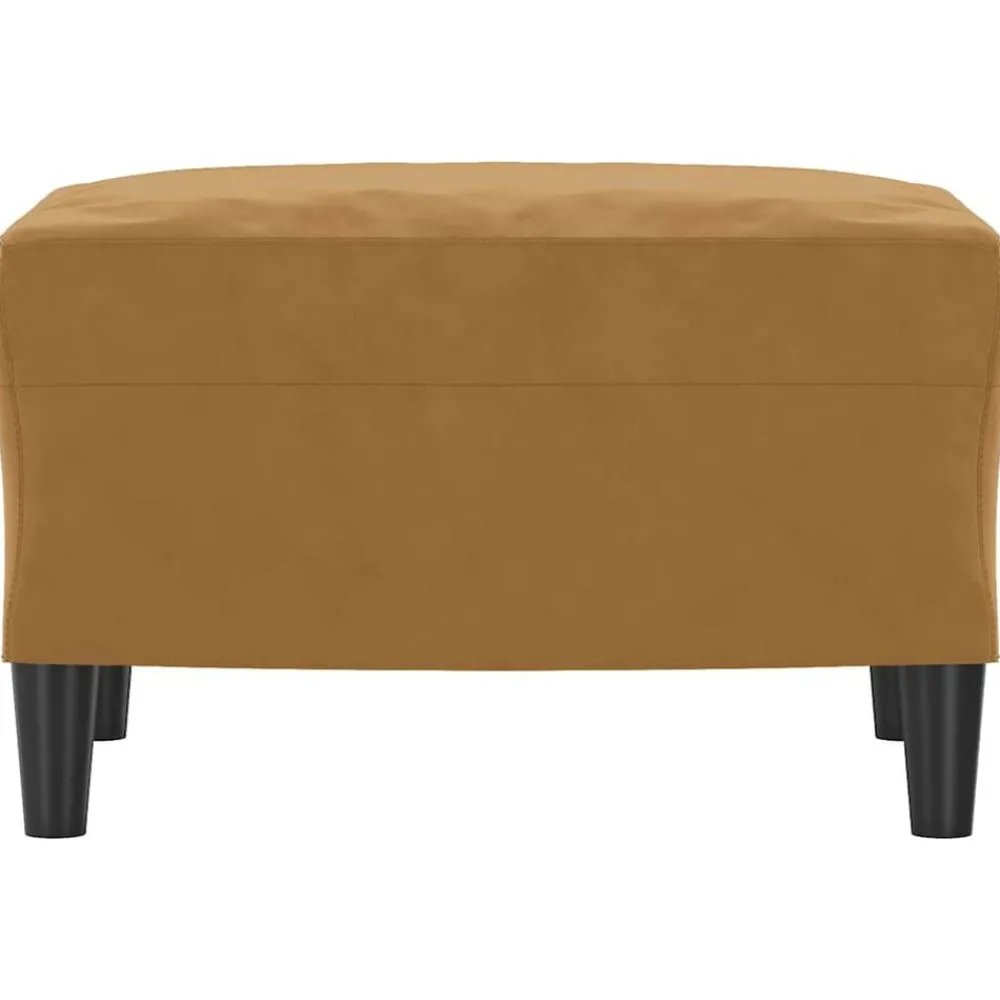 Poufs-vidaXL Repose-pied 60x50x41 cm Velours Marron