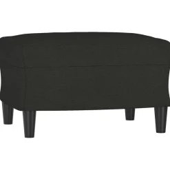 Poufs-vidaXL Repose-pied 60x50x41 cm Tissu Noir