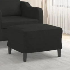 Poufs-vidaXL Repose-pied 60x50x41 cm Tissu Noir