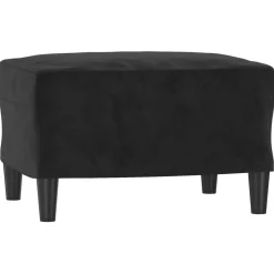 Poufs-vidaXL Repose-pied 60x50x41 cm Velours Noir