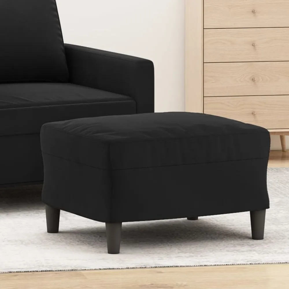 Poufs-vidaXL Repose-pied 60x50x41 cm Velours Noir
