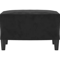 Poufs-vidaXL Repose-pied 60x50x41 cm Velours Noir