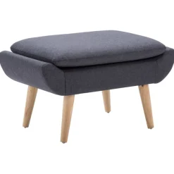 Poufs-vidaXL Repose-pied Tapisserie en tissu 73 x 43 x 42 cm Gris foncé