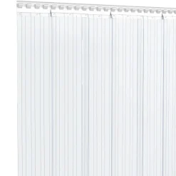 Décorations-vidaXL Rideau de porte transparent 200 mmx1,6 mm 10 m PVC Nervuré