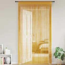 Décorations-vidaXL Rideaux à fils 2 pcs or 140x250 cm Doré