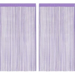 Décorations-vidaXL Rideaux à fils 2 pcs 100x250 cm Violet