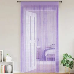 Décorations-vidaXL Rideaux à fils 2 pcs 100x250 cm Violet