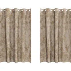 Décorations-vidaXL Rideaux en velours 2 pcs 175 x 140 cm Velours Champagne