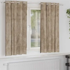 Décorations-vidaXL Rideaux en velours 2 pcs 175 x 140 cm Velours Champagne