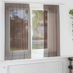 vidaXL Rideaux en voile avec passe-tringles 2 pcs
