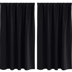 vidaXL Rideaux occultants avec anneaux 2 pcs 140 x 140 cm