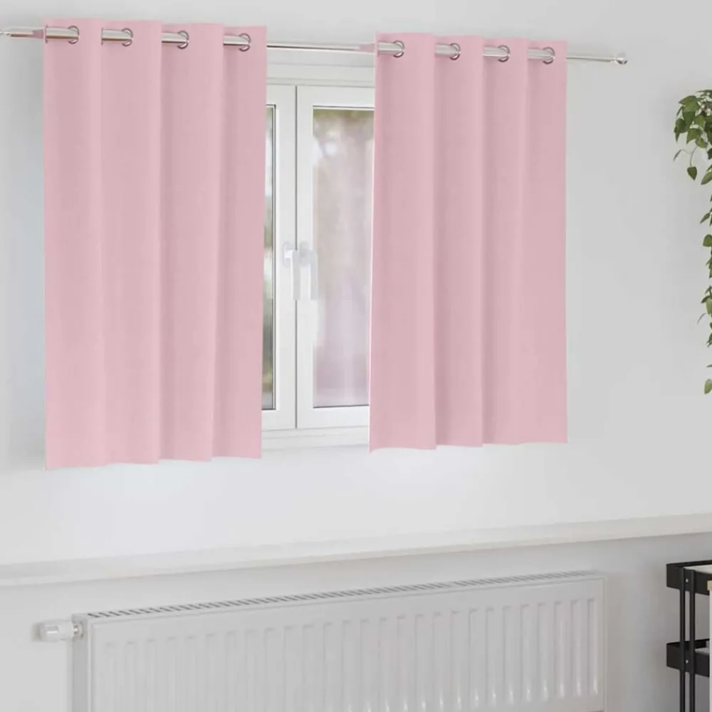 vidaXL Rideaux occultants avec anneaux 2 pcs 140 x 140 cm