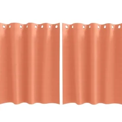 Décorations-vidaXL Rideaux occultants avec anneaux 2 pcs Couleur terre cuite