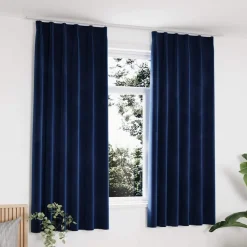 vidaXL Rideaux occultants et crochet 2pcs Velours 140x175cm