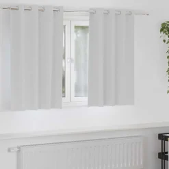 Décorations-vidaXL Rideaux occultants avec anneaux 2 pcs Gris pâle 140 x 140 cm Gris p&acirc;le