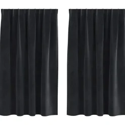 vidaXL Rideaux occultants 2 pcs 140 x 140 cm Velours