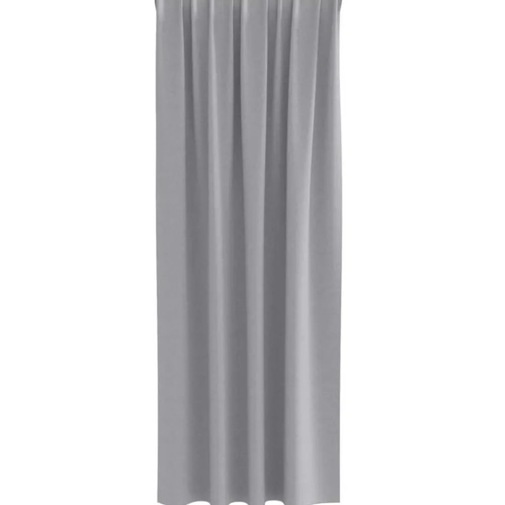 Décorations-vidaXL Rideaux occultants avec anneaux 2 pcs 245 x 140 cm Gris clair