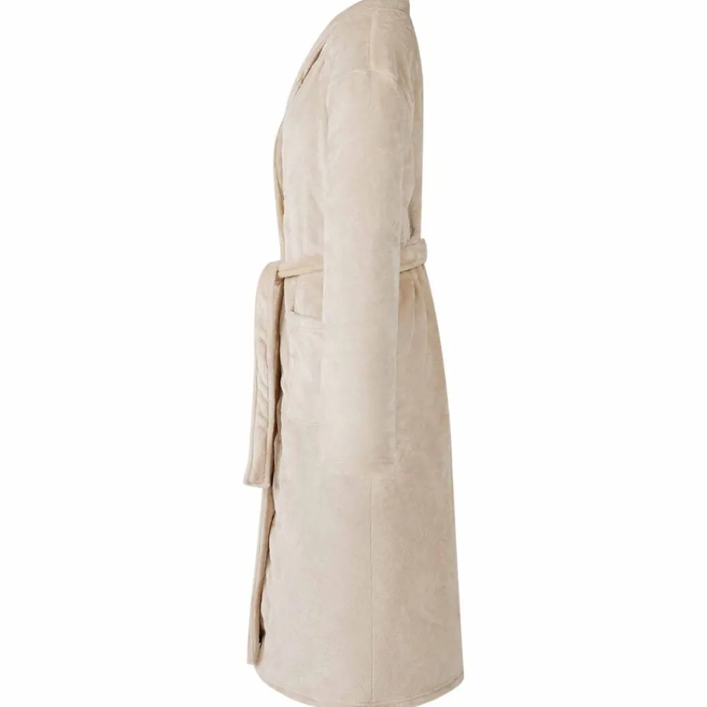 Vêtements & Accessoires-vidaXL Robe de bain sans capuche s Flanelle Beige