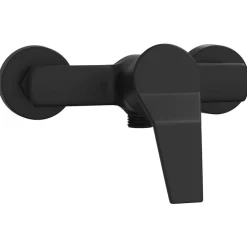 Plomberie-vidaXL Robinet de Douche Mixer G 1 / 2 pouces Laiton Noir