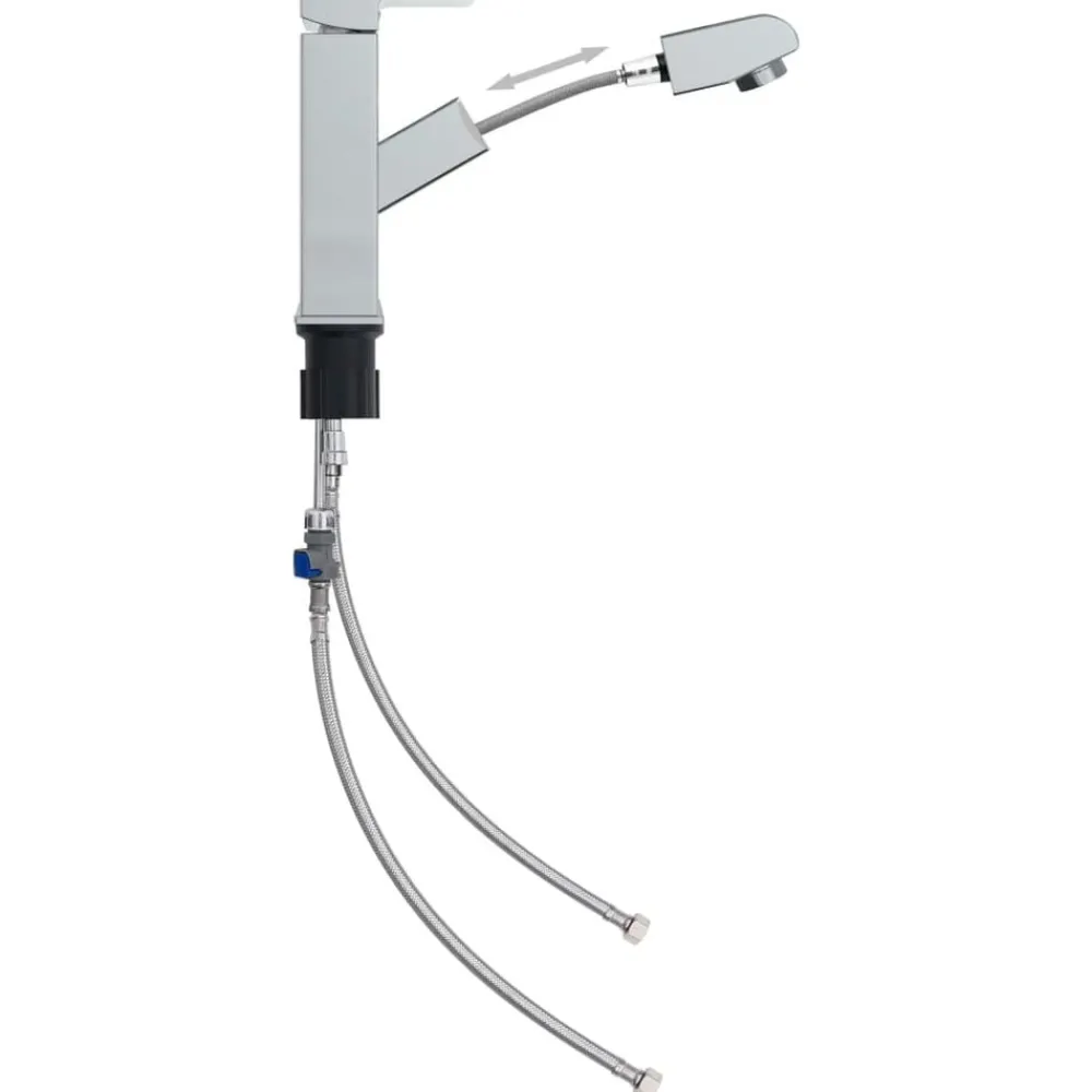 Plomberie-vidaXL Robinet de lavabo rétractable 157x172 mm finition chromée