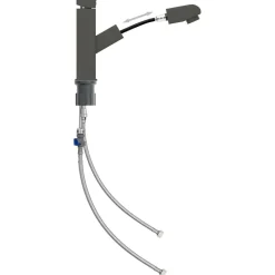 Plomberie-vidaXL Robinet de lavabo rétractable Finition e 157x172 mm Gris