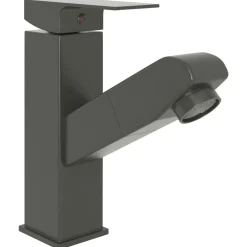 Plomberie-vidaXL Robinet de lavabo rétractable Finition e 157x172 mm Gris