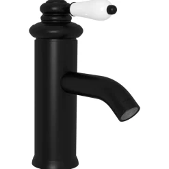 Plomberie-vidaXL Robinet de lavabo de salle de bain 130x180 mm Noir