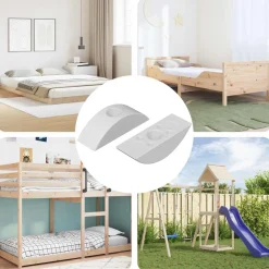 vidaXL Rondelle en demi-lune 2 pcs Blanc M6 Polypropylène