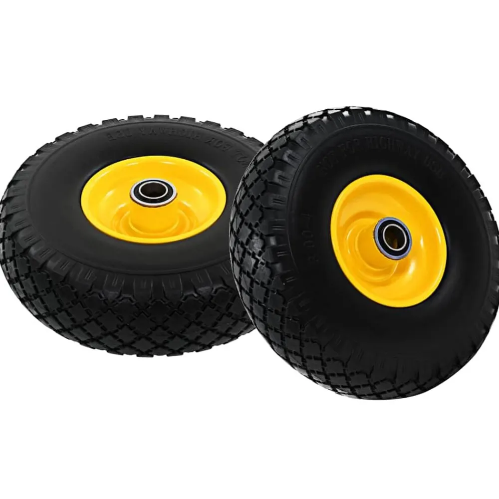 Manutention De Matériaux-vidaXL Roue de diable 2 pcs PU solide 3.00-4