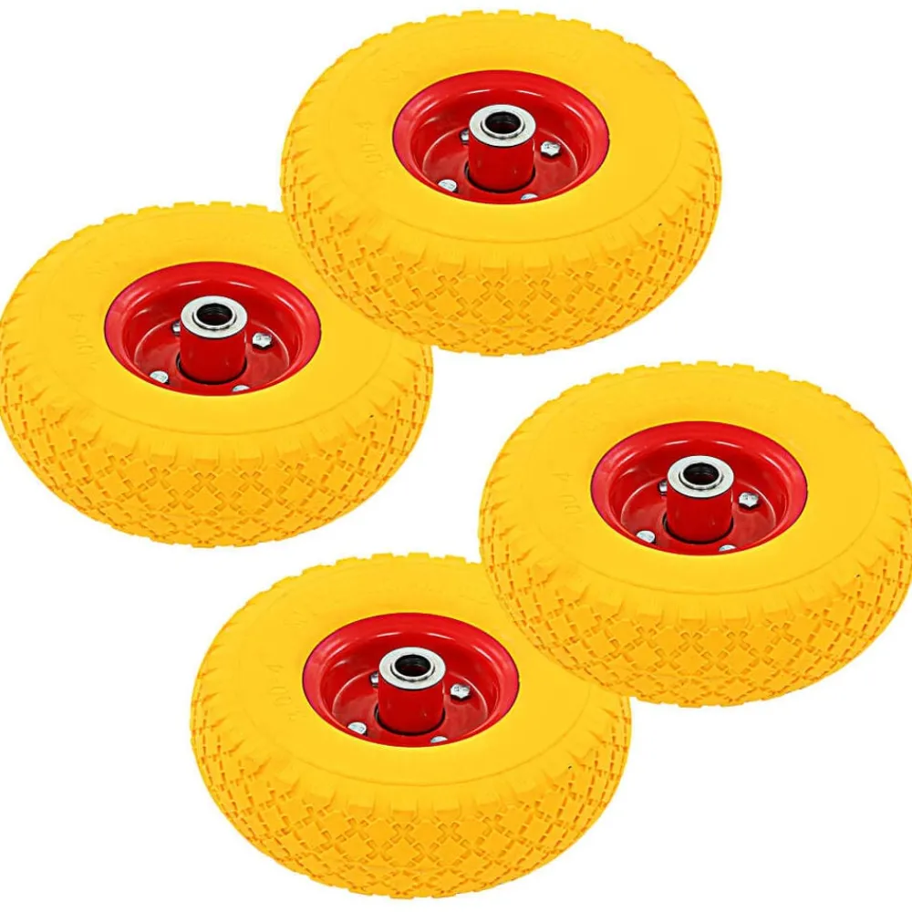 vidaXL Roues de diable 4 pcs PU solide 3.00-4 (245x82)