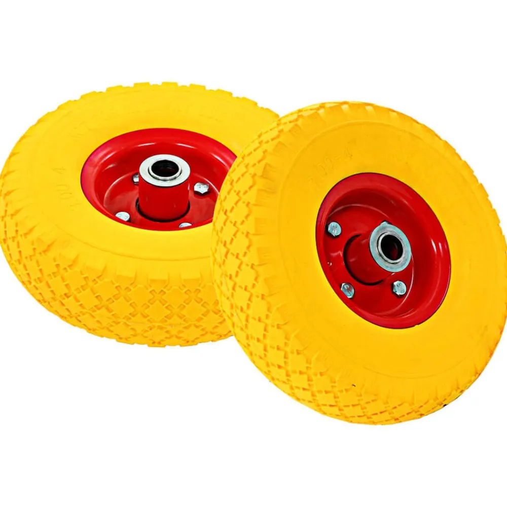 vidaXL Roues de diable 4 pcs PU solide 3.00-4 (245x82)