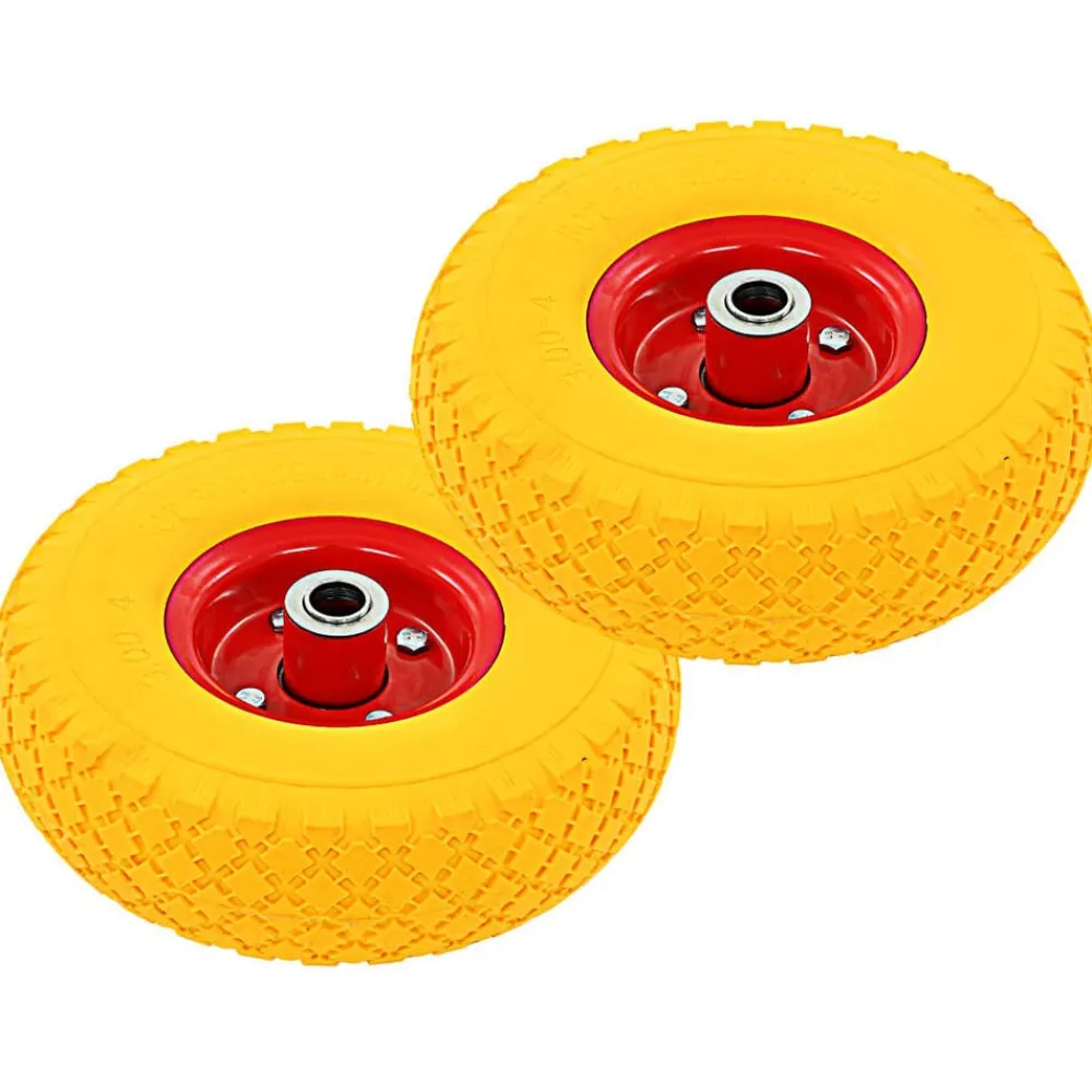 vidaXL Roues de diable 4 pcs PU solide 3.00-4 (245x82)