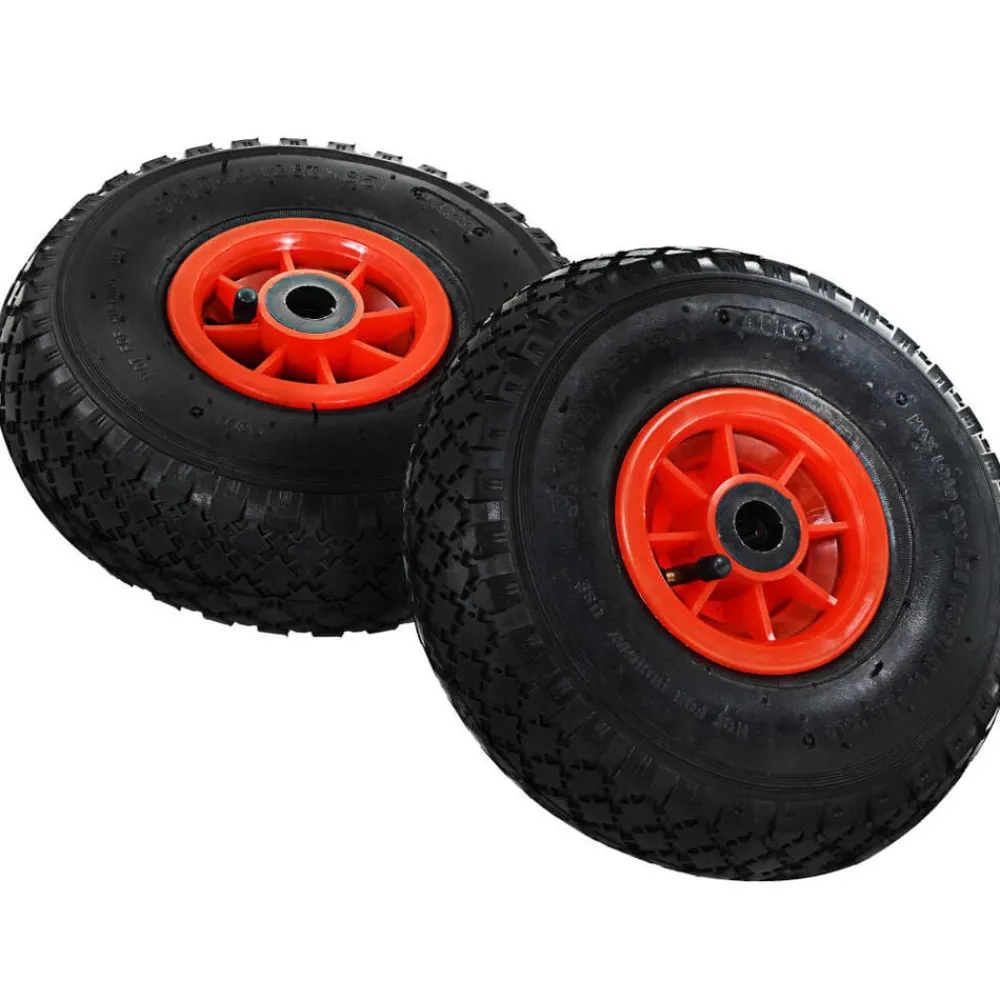 Manutention De Matériaux-vidaXL Roues de diable 2 pcs Caoutchouc 3.00-4 (245x82)