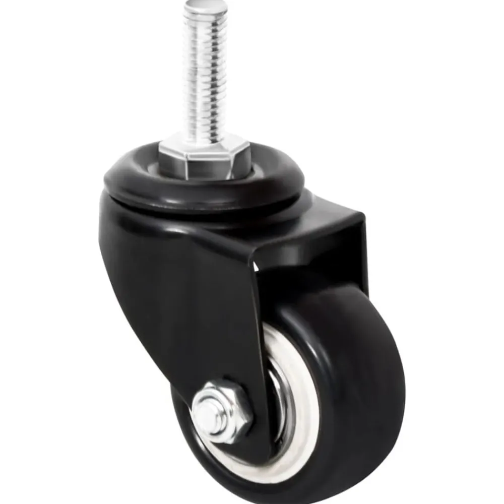vidaXL Roues pour jardinière 4 pcs noir 8x3,5x8 cm fer