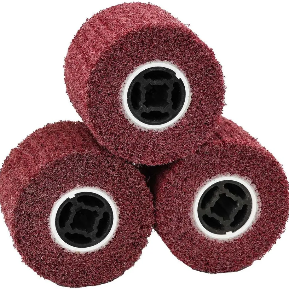 Accessoires D'Outils-vidaXL Rouleaux de ponçage 3 pcs Rouge 12 x 12 x 10 cm