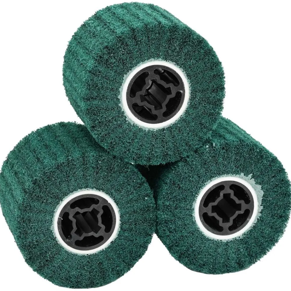 vidaXL Rouleaux de ponçage 3 pcs Vert 12 x 12 x 10 cm