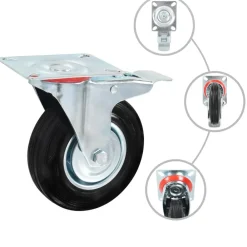 vidaXL Roulettes 4 pcs 125 mm