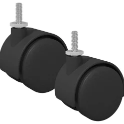vidaXL Roulettes 2 pcs Noir 40,1 x 37,8 mm PP et Fer