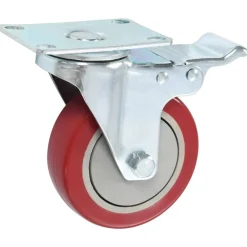 Manutention De Matériaux-vidaXL Roulettes pivotantes avec double freins 4 pcs 100 mm