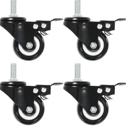 Manutention De Matériaux-vidaXL Roulettes pivotantes avec freins 4 pcs 50 mm