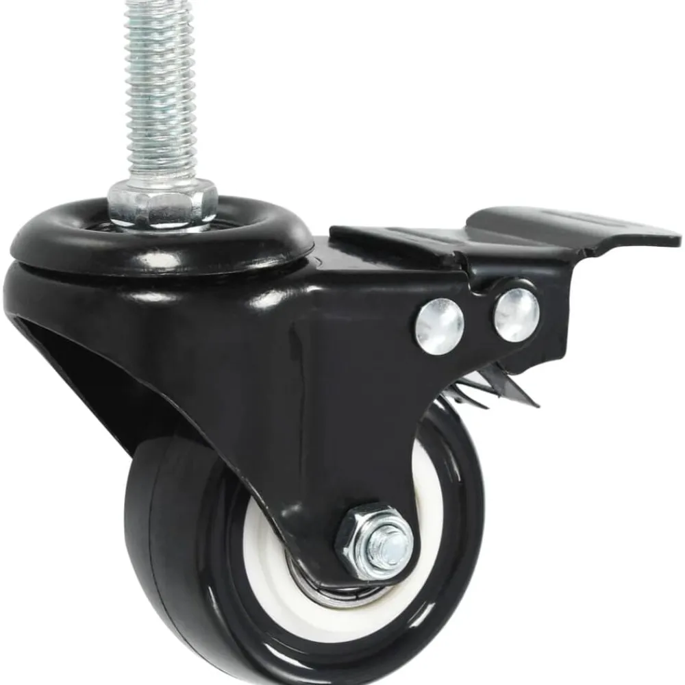 Manutention De Matériaux-vidaXL Roulettes pivotantes avec freins 4 pcs 50 mm